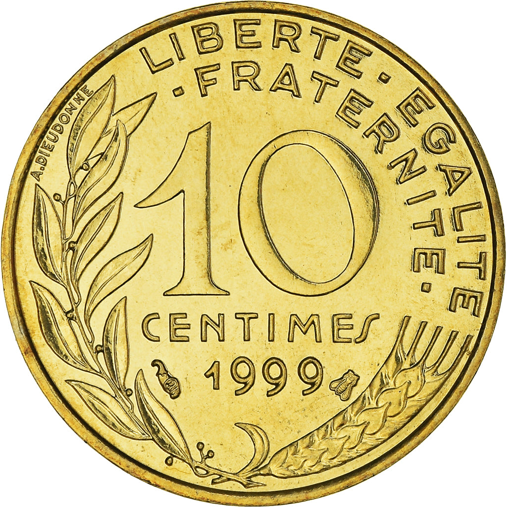 Coin, France, Marianne, 10 Centimes, 1999, Paris, Lagriffoul, MS(65-70)