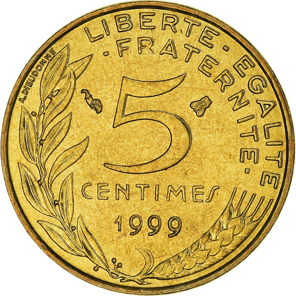 Coin, France, Marianne, 5 Centimes, 1999, Paris, FDC, MS(65-70)