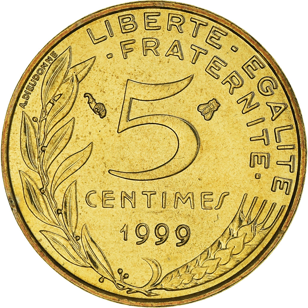 Coin, France, Marianne, 5 Centimes, 1999, Paris, FDC, MS(65-70)
