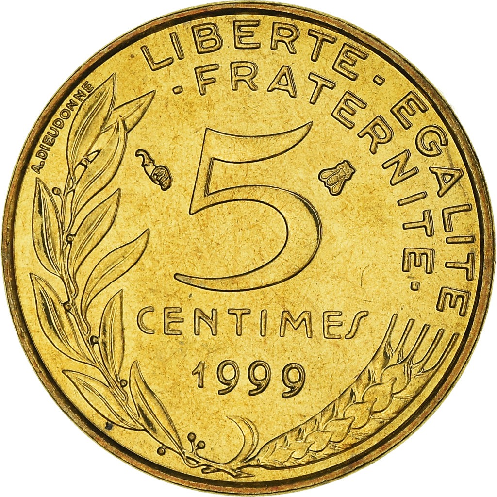 Münze, Frankreich, Marianne, 5 Centimes, 1999, Paris, FDC, STGL