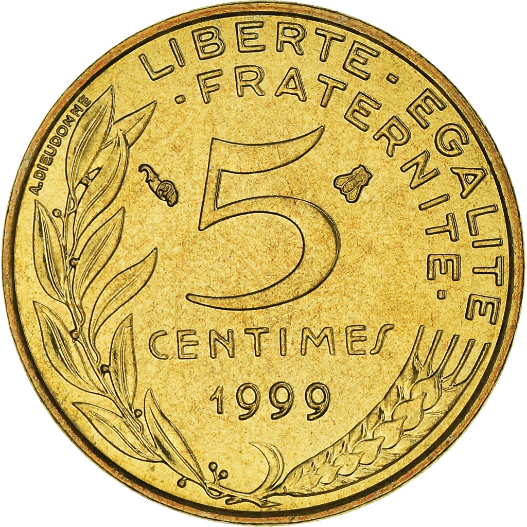 Coin, France, Marianne, 5 Centimes, 1999, Paris, Lagriffoul, MS(65-70)