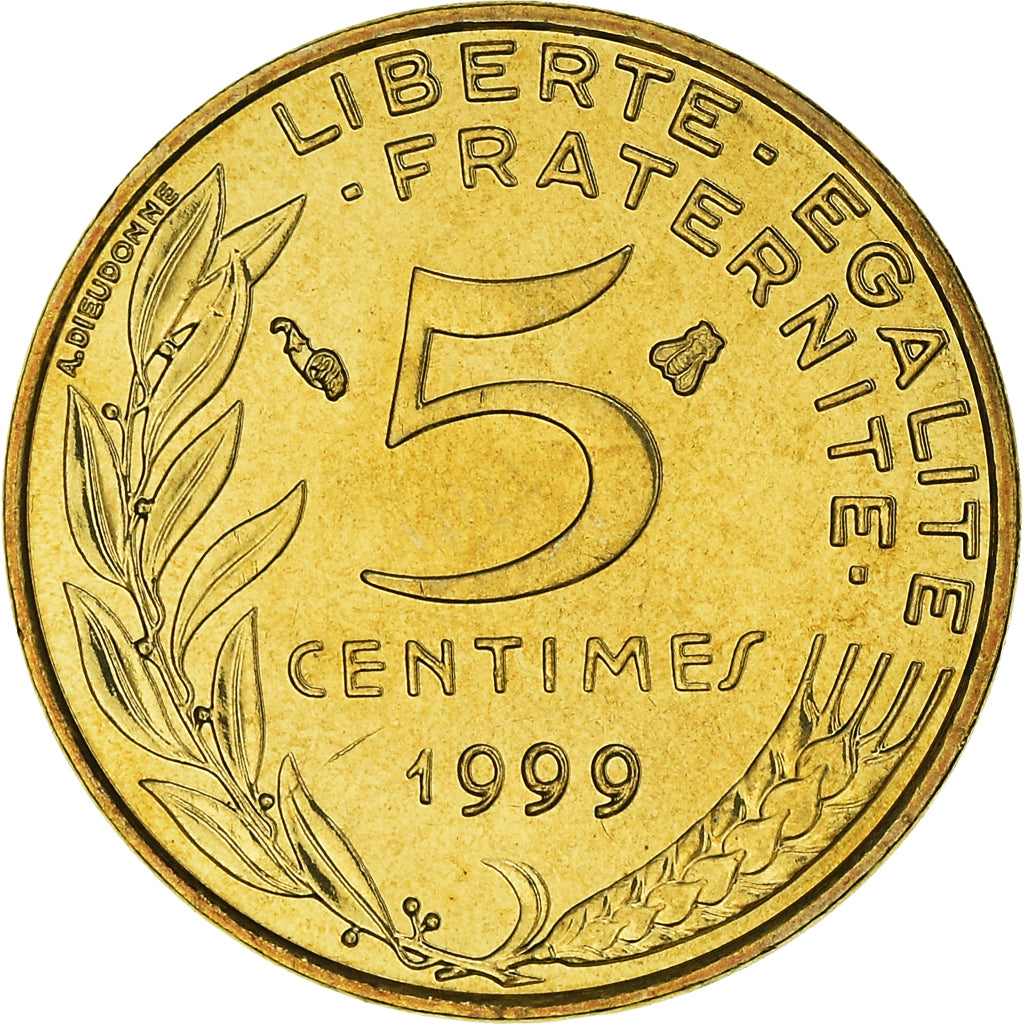 Monnaie, France, Marianne, 5 Centimes, 1999, Paris, Lagriffoul, FDC