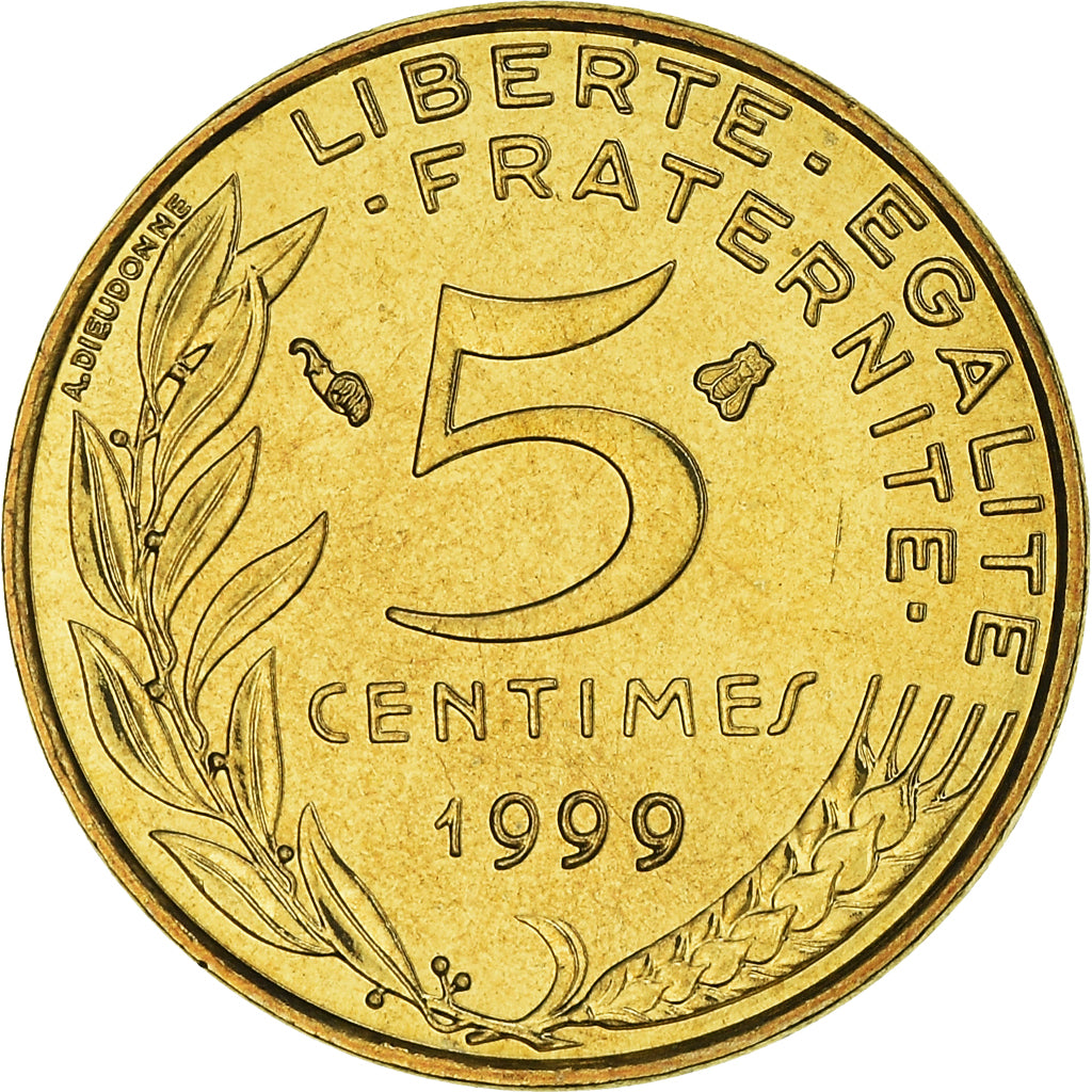 Monnaie, France, Marianne, 5 Centimes, 1999, Paris, Lagriffoul, FDC