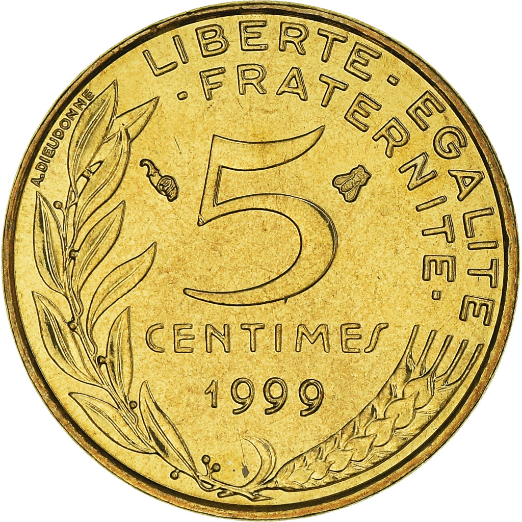 Coin, France, Marianne, 5 Centimes, 1999, Paris, Lagriffoul, MS(65-70)