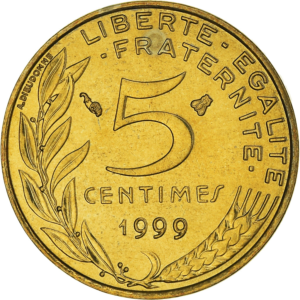 Coin, France, Marianne, 5 Centimes, 1999, Paris, Lagriffoul, MS(65-70)