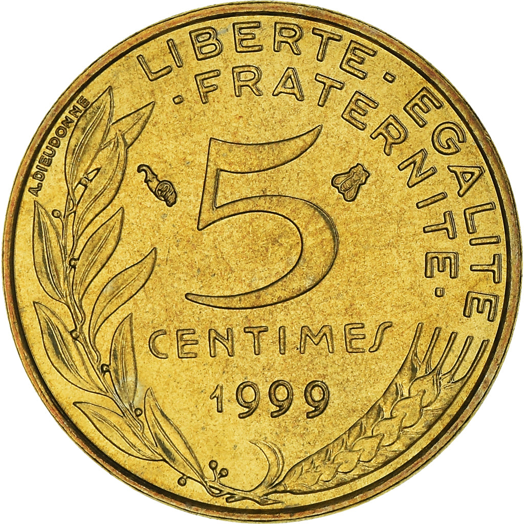 Monnaie, France, Marianne, 5 Centimes, 1999, Paris, Lagriffoul, FDC