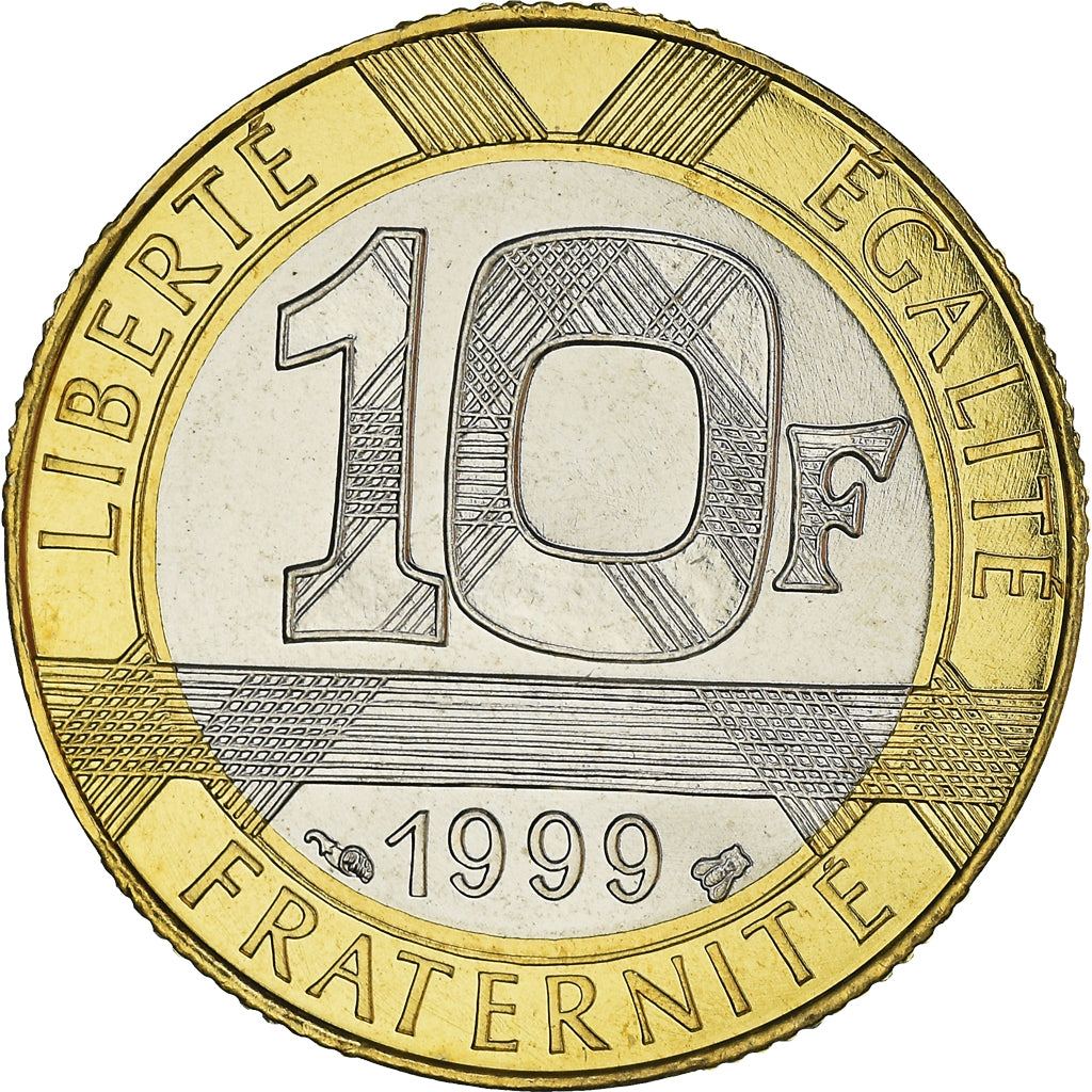 Coin, France, Génie, 10 Francs, 1999, Paris, BU, MS(65-70), Aluminum-Bronze