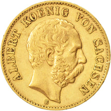 German States, SAXONY-ALBERTINE, Albert, 20 Mark, 1894, Muldenhütten, EF(40-45)