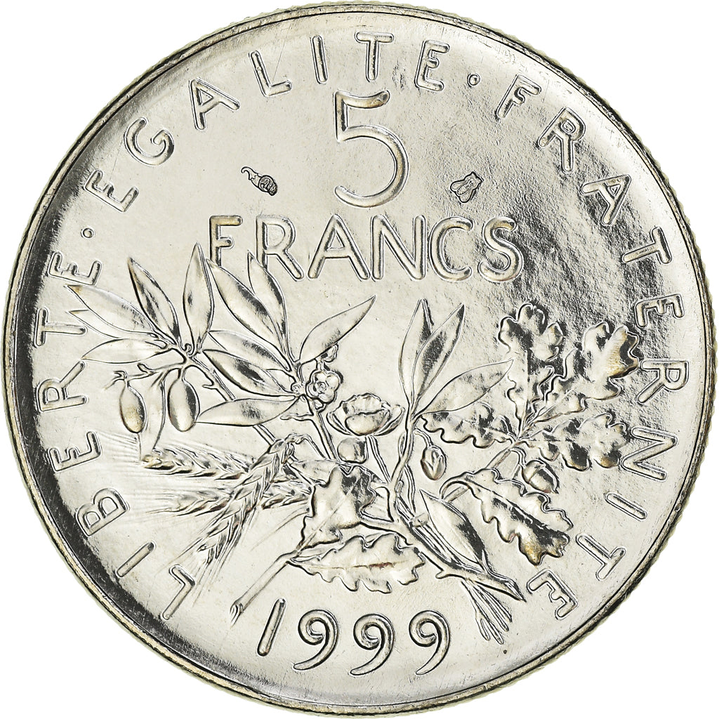 Coin, France, Semeuse, 5 Francs, 1999, Paris, FDC, MS(65-70), Nickel Clad