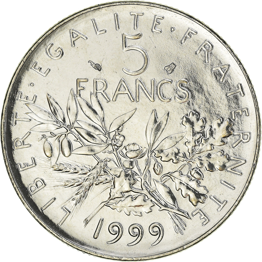 Monnaie, France, Semeuse, 5 Francs, 1999, Paris, FDC, FDC, Nickel Clad