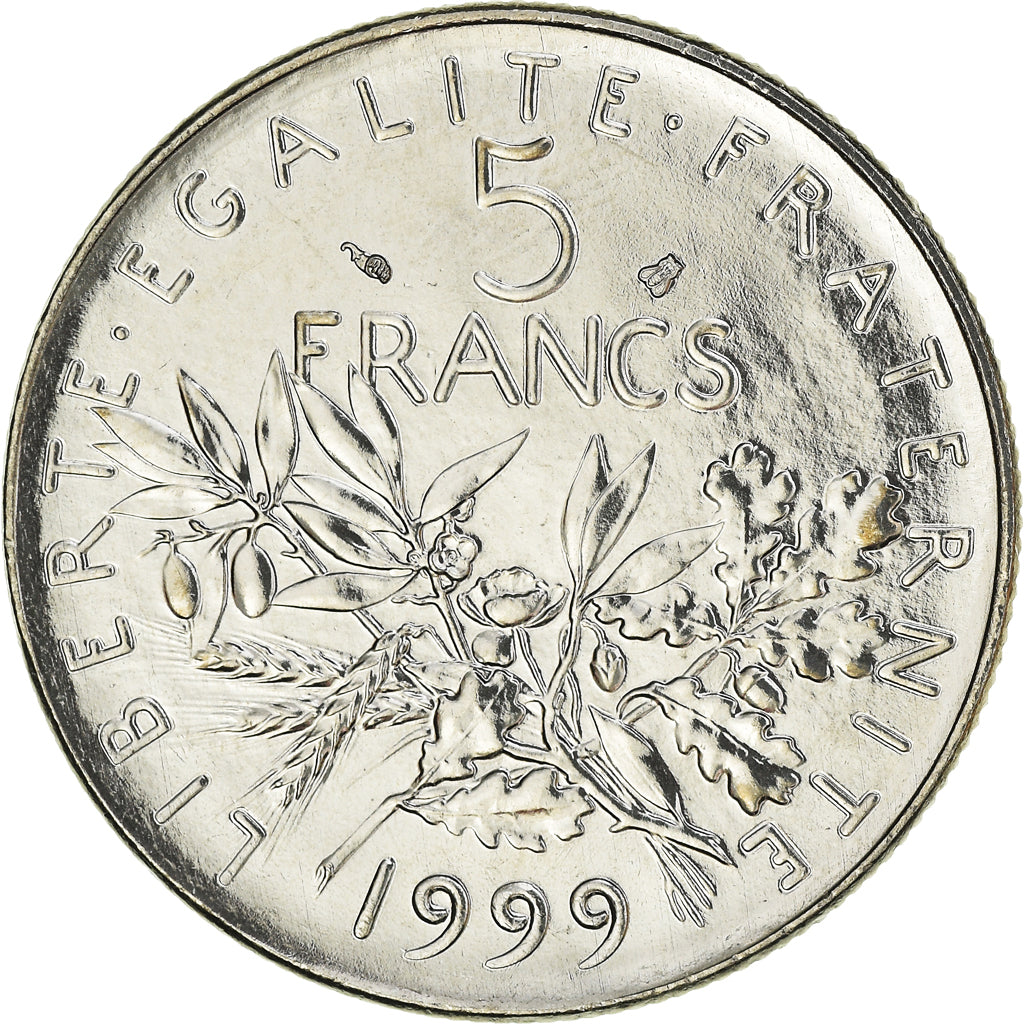 Monnaie, France, Semeuse, 5 Francs, 1999, Paris, BU, FDC, Nickel Clad