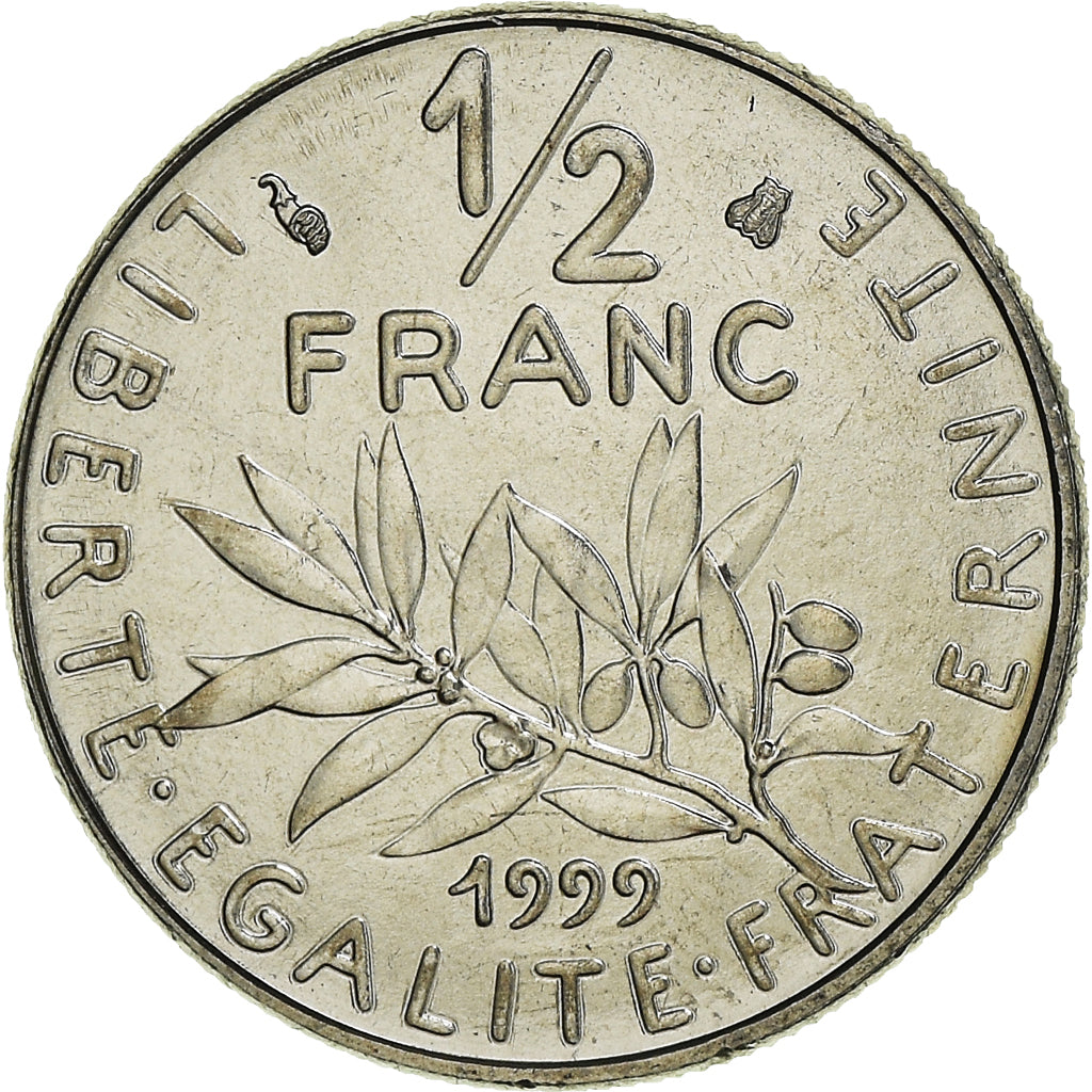 Monnaie, France, Semeuse, 1/2 Franc, 1999, Paris, FDC, FDC, Nickel, Gadoury:429