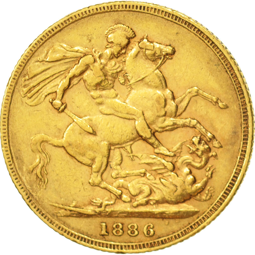 Australia, Victoria, Sovereign, 1886, Sydney, EF(40-45), Gold, KM:7