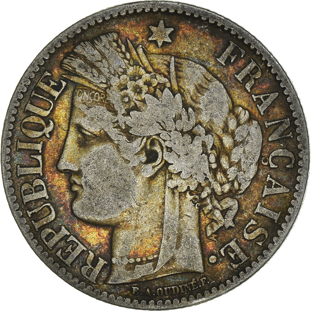 Coin, France, Cérès, 2 Francs, 1881, Paris, VF(30-35), Silver, KM:817.1