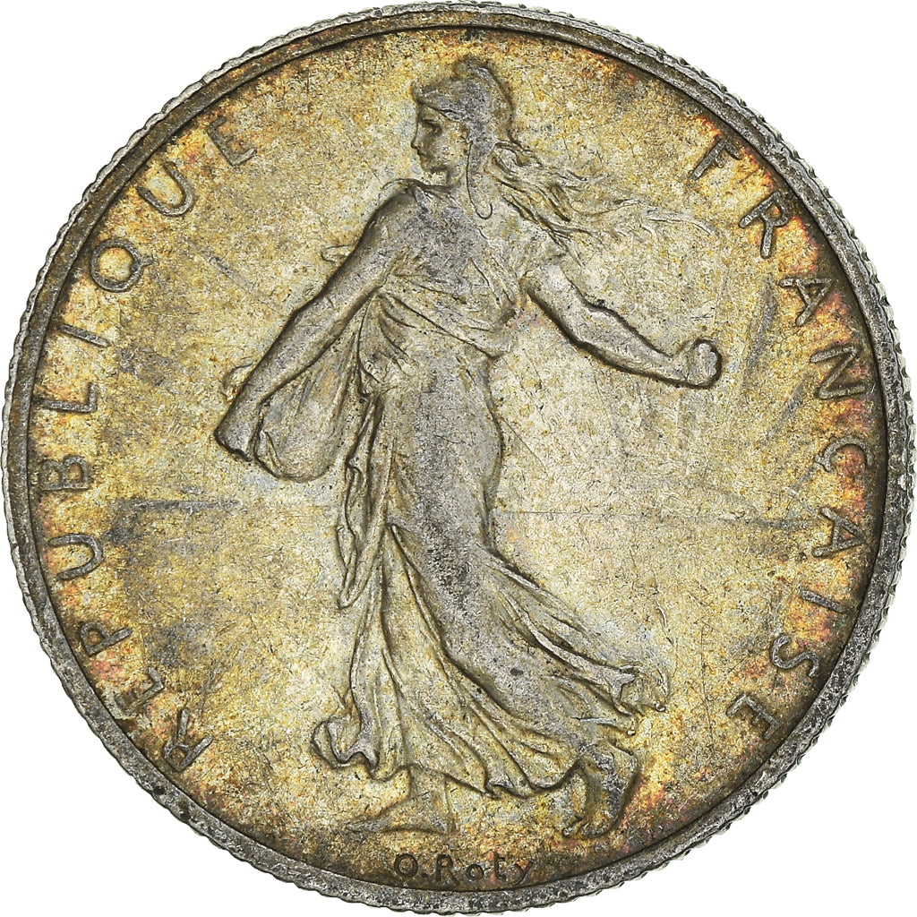 Moneta, Francia, Semeuse, 2 Francs, 1913, Paris, BB, Argento, KM:845.1