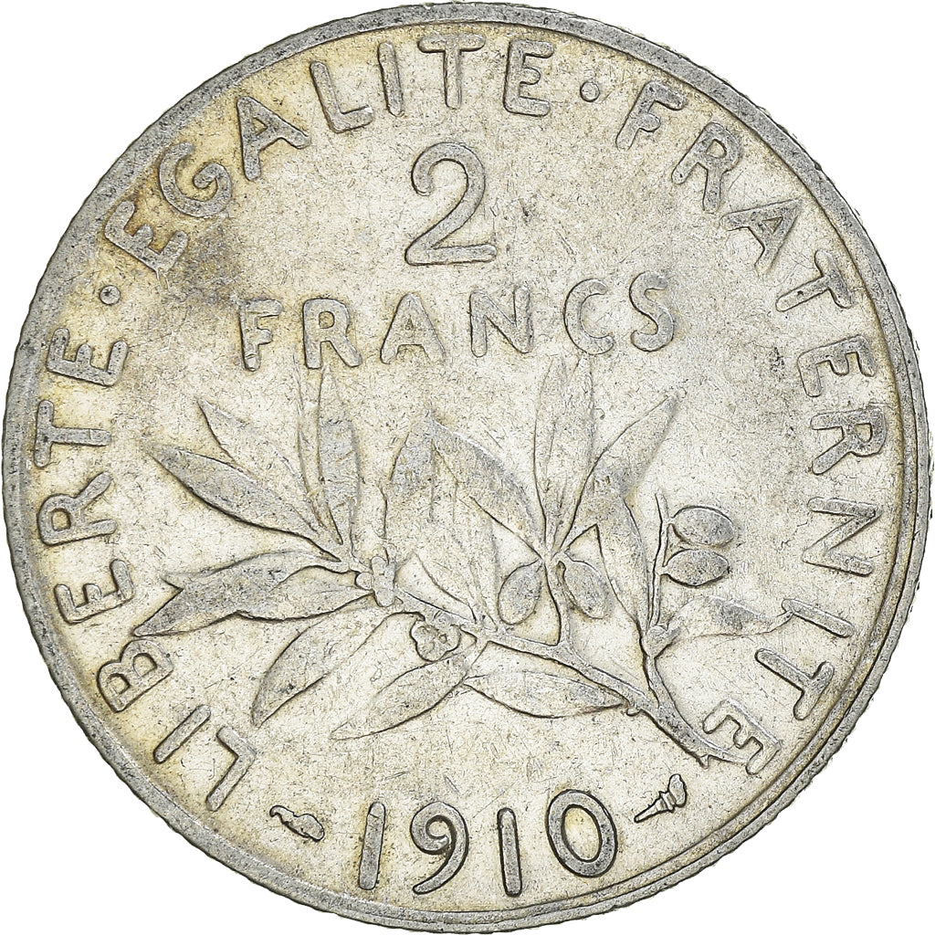 Monnaie, France, Semeuse, 2 Francs, 1910, Paris, TB+, Argent, Gadoury:532