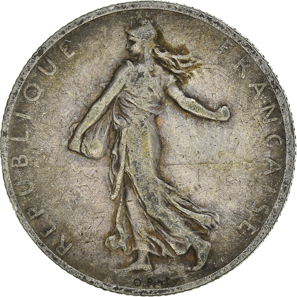 Moneta, Francia, Semeuse, 2 Francs, 1902, Paris, MB, Argento, KM:845.1