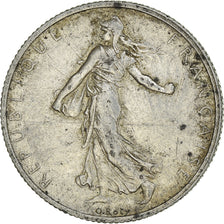 Moneta, Francia, Semeuse, 2 Francs, 1913, Paris, MB+, Argento, KM:845.1