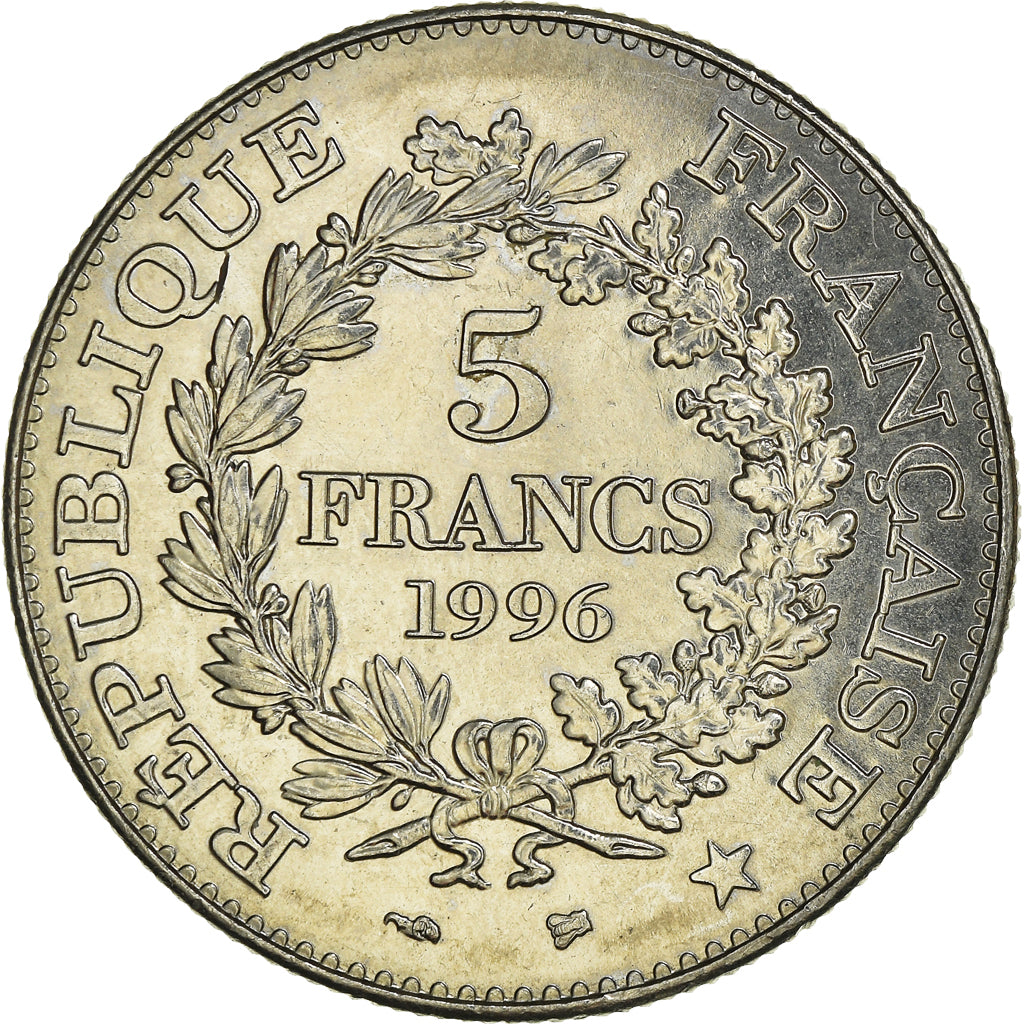 Coin, France, Hercule, 5 Francs, 1996, Paris, MS(60-62), Nickel, KM:1155