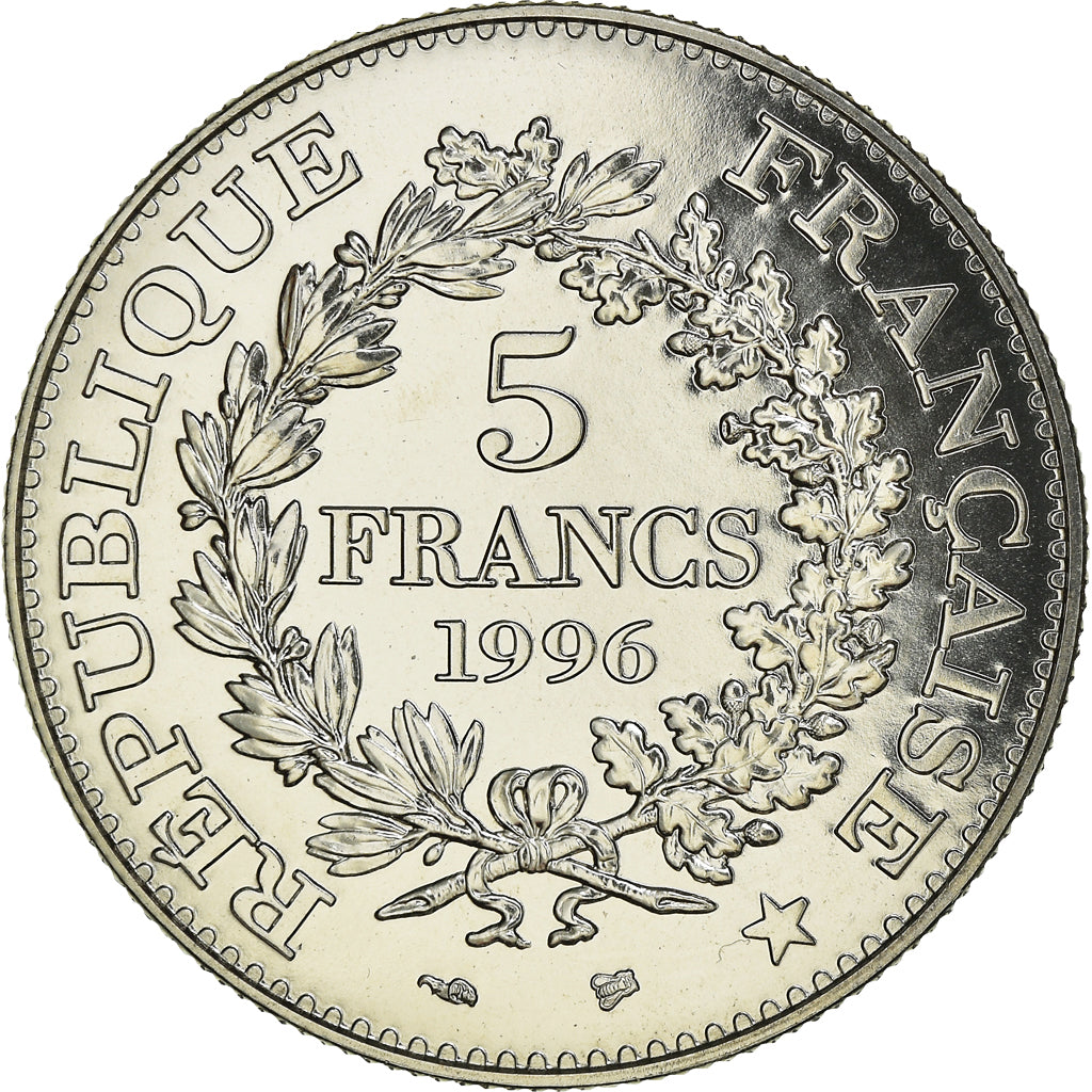 Coin, France, Hercule, 5 Francs, 1996, Paris, MS(65-70), Nickel, KM:1155