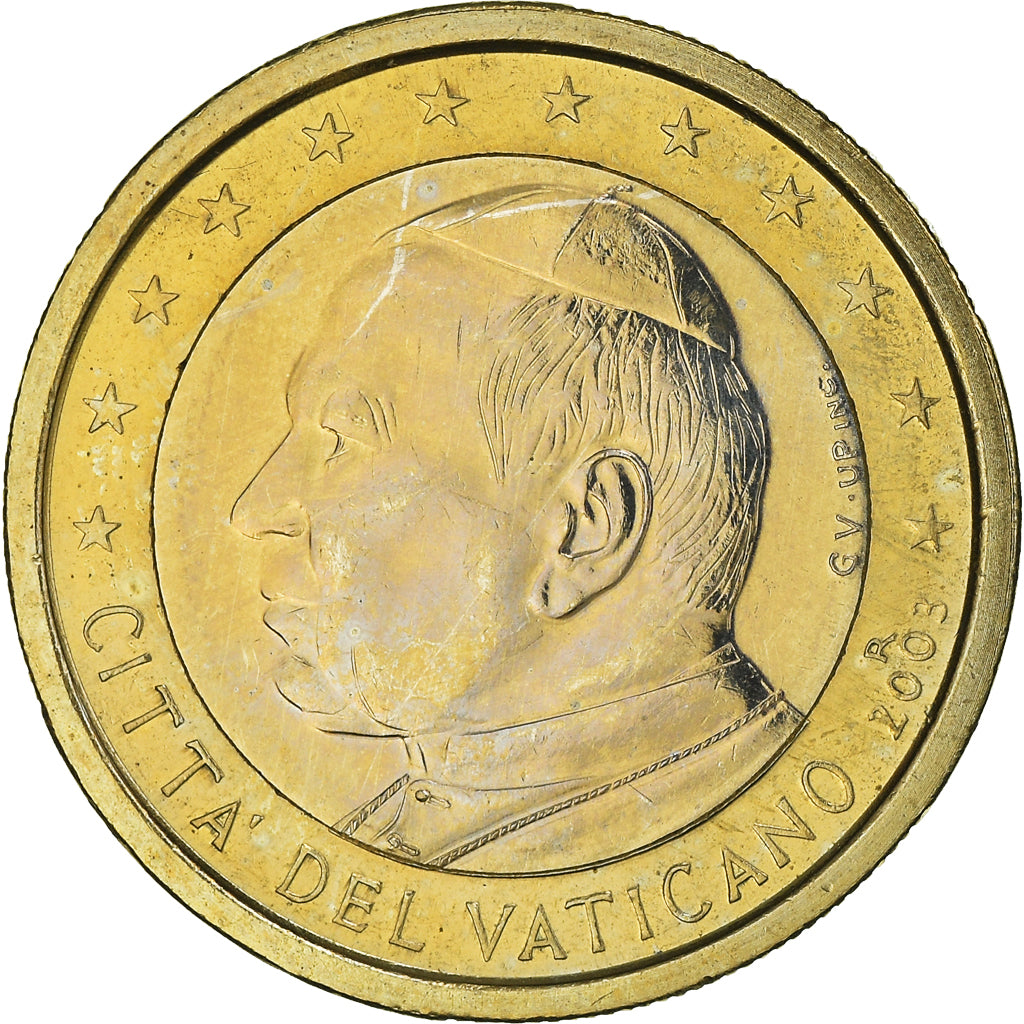 VATICAN CITY, Euro, 2003, Rome, MS(65-70), Bi-Metallic, KM:347