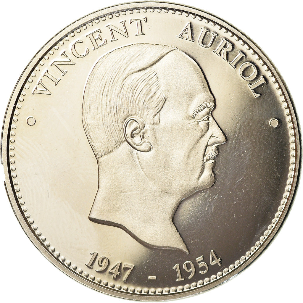 Francia, medaglia, Les Présidents de la République, Vincent Auriol, Politics