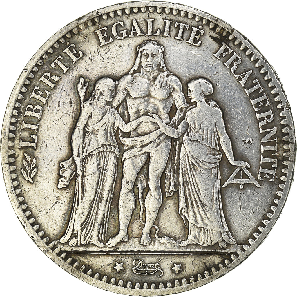 Coin, France, Hercule, 5 Francs, 1875, Paris, Hercule, VF(30-35), Silver