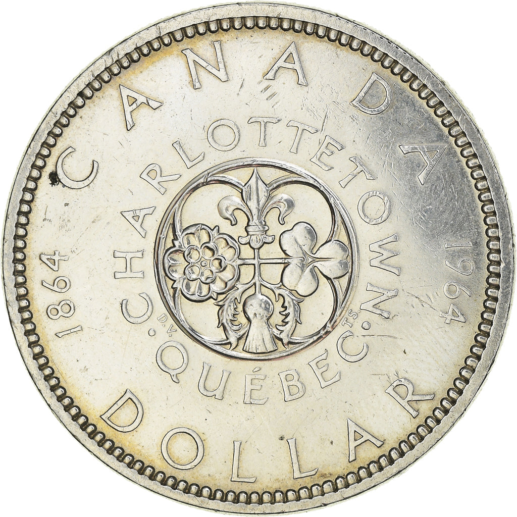 Moneta, Canada, Elizabeth II, Dollar, 1964, Royal Canadian Mint, Ottawa, BB+