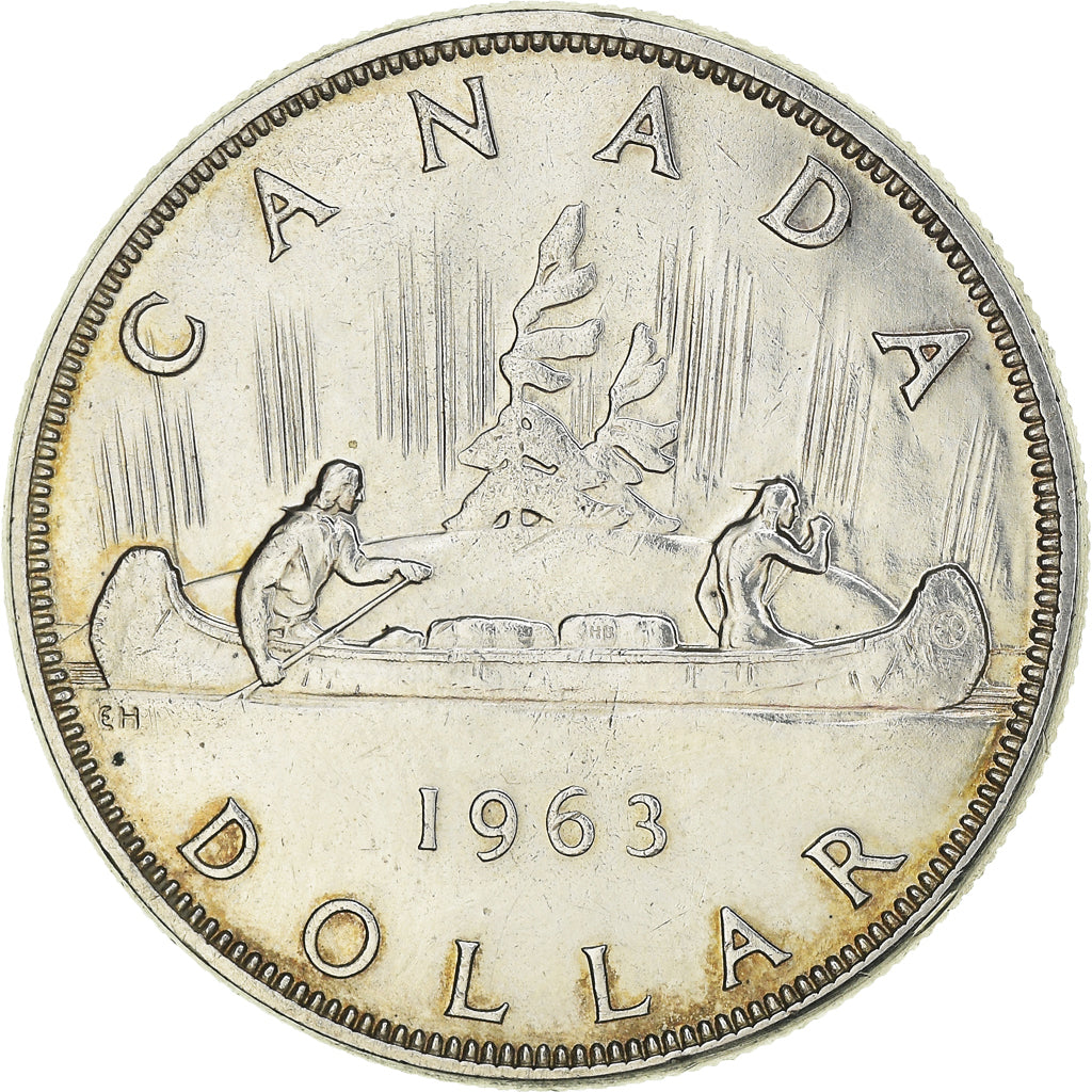 Moneta, Canada, Elizabeth II, Dollar, 1963, Royal Canadian Mint, Ottawa, BB+
