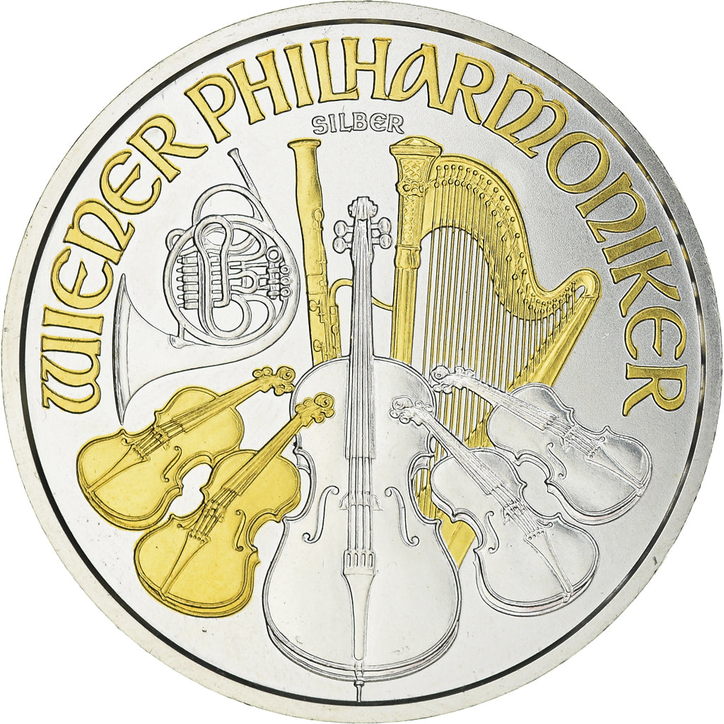 Áustria, Philharmonic Orchestra, 1-1/2 Euro, 2017, 1 Oz, MS(65-70), Prata