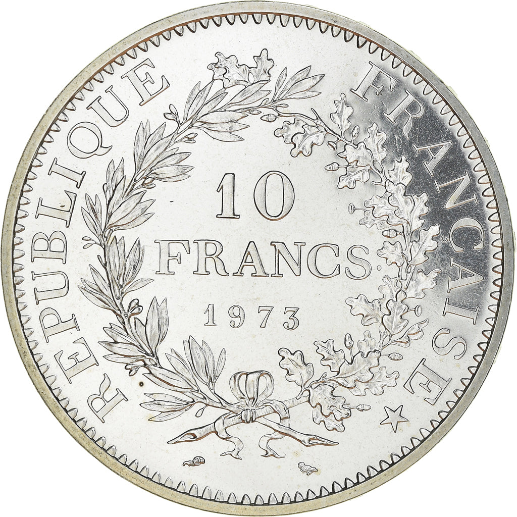 Coin, France, Hercule, 10 Francs, 1973, Paris, FDC, MS(65-70), Silver, KM:932