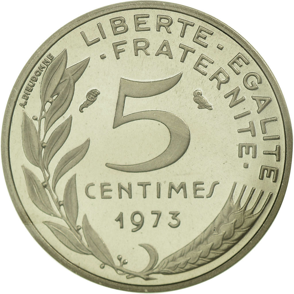 Monnaie, France, 5 Centimes, 1973, FDC, Argent, KM:P465, Gadoury:22.P2