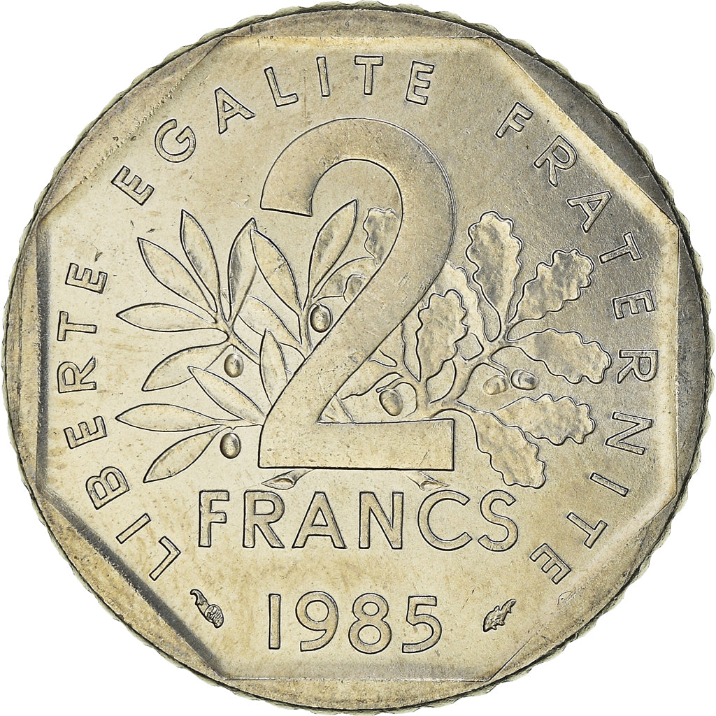 Moneta, Francia, Semeuse, 2 Francs, 1985, Paris, FDC, FDC, Nichel, KM:942.1