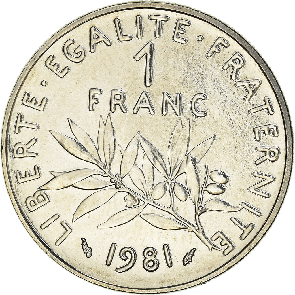 Coin, France, Semeuse, Franc, 1981, Paris, FDC, MS(64), Nickel, KM:925.1