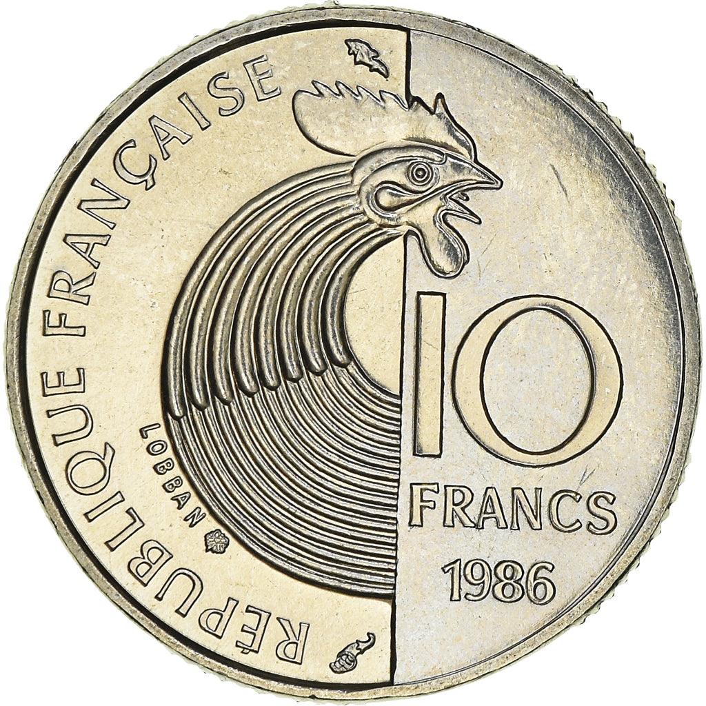 Coin, France, Schumann, 10 Francs, 1986, MS(65-70), Nickel, KM:958, Gadoury:825