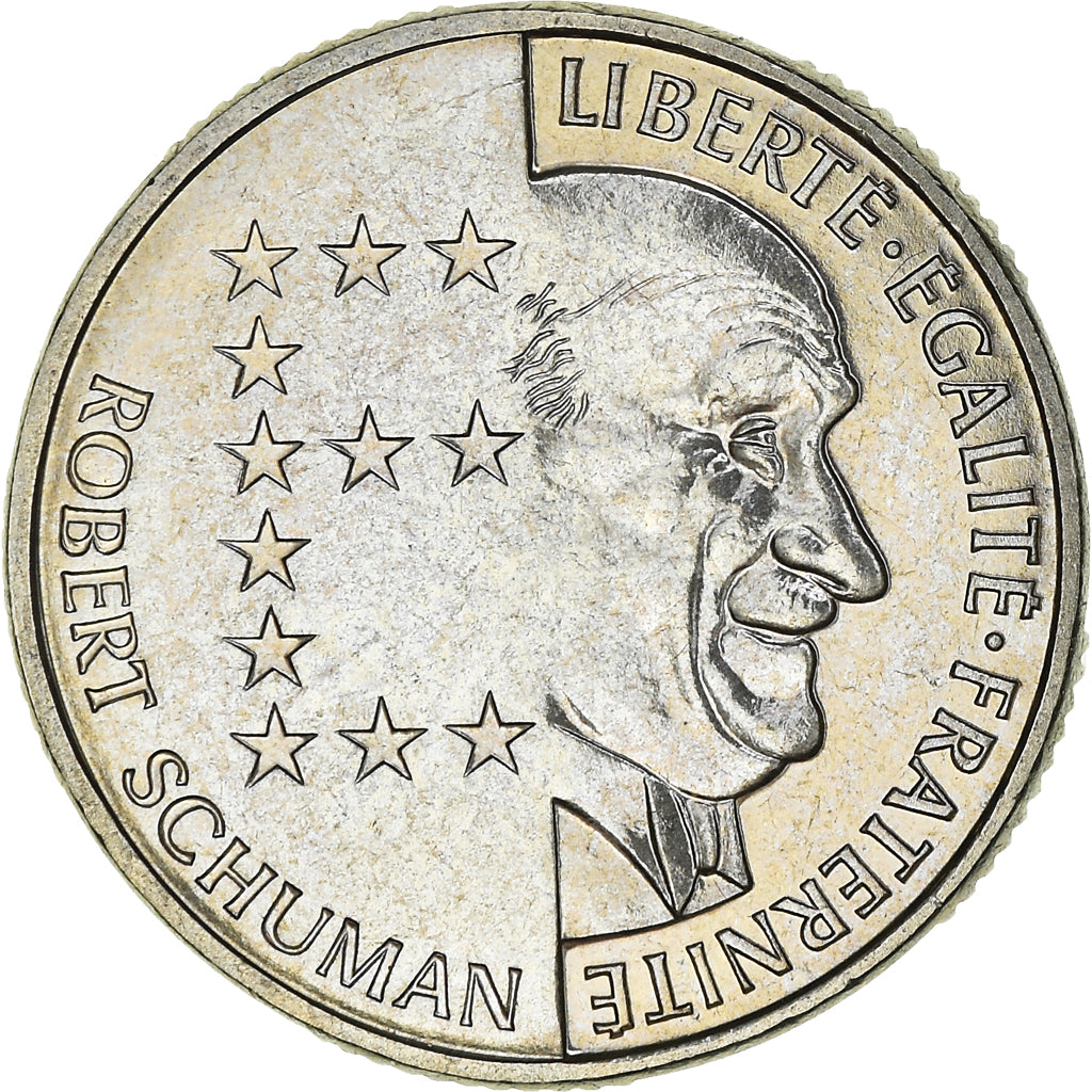 Moneta, Francja, Schumann, 10 Francs, 1986, MS(64), Nikiel, KM:958, Gadoury:825