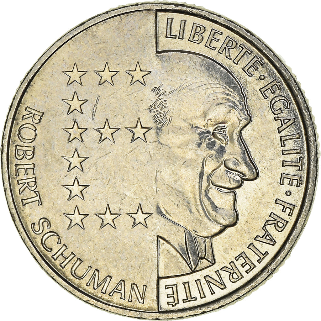 Moneta, Francja, Schumann, 10 Francs, 1986, MS(60-62), Nikiel, KM:958