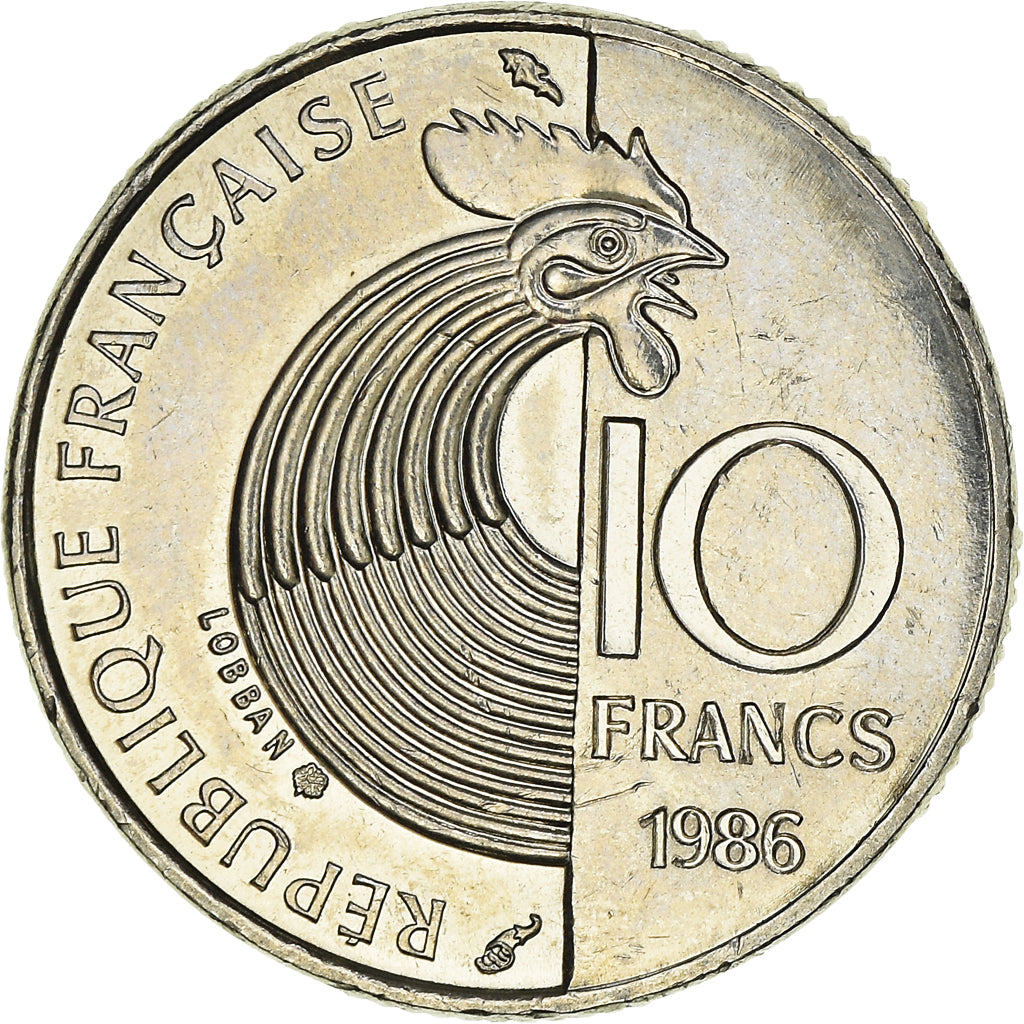 Moneta, Francia, Schumann, 10 Francs, 1986, SPL-, Nichel, KM:958, Gadoury:825
