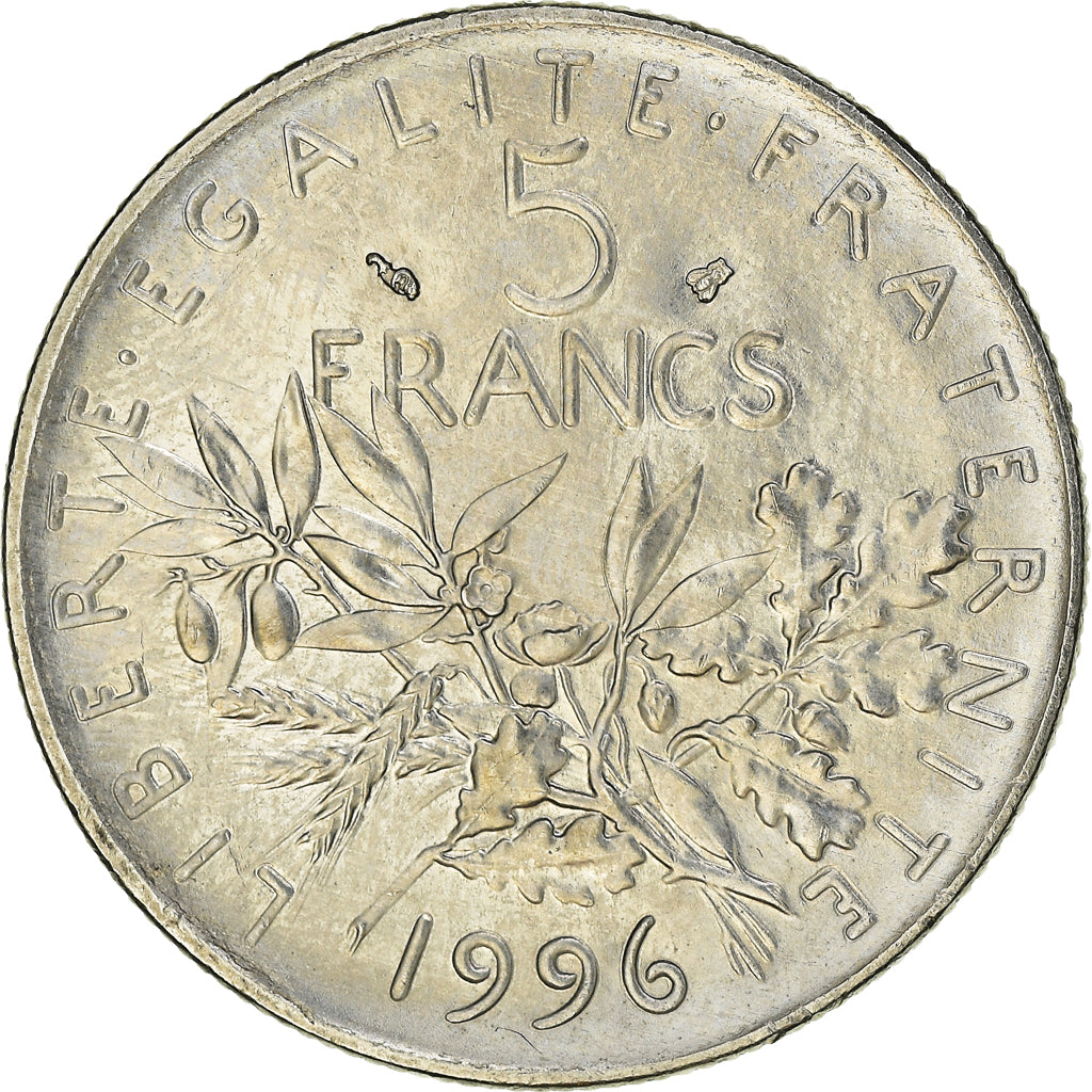Moneta, Francia, Semeuse, 5 Francs, 1996, Paris, SPL, Nichel placcato