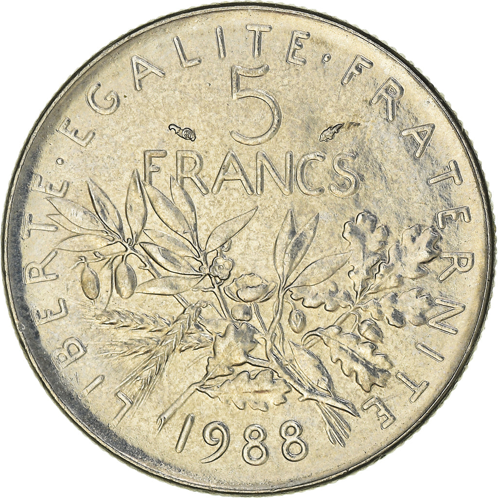 Monnaie, France, Semeuse, 5 Francs, 1988, Paris, SPL+, Nickel Clad