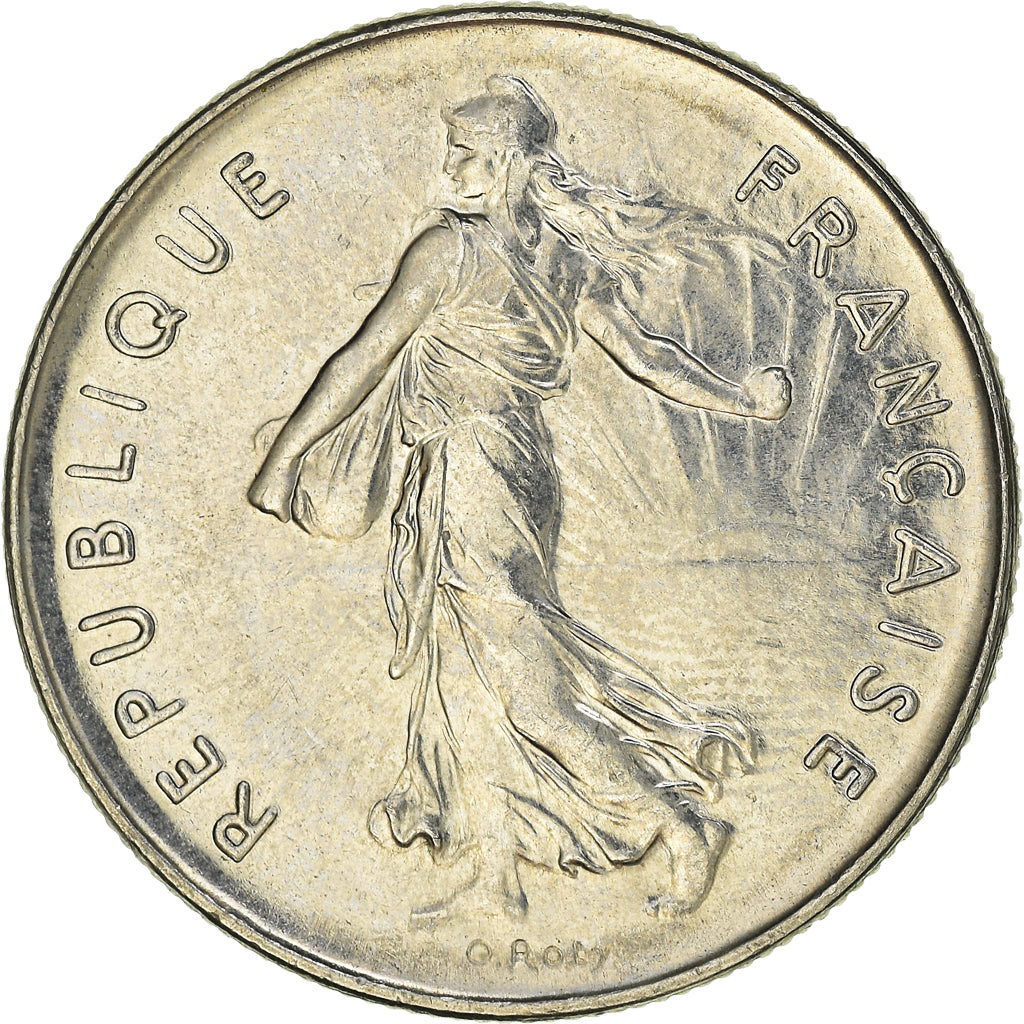 Coin, France, Semeuse, 5 Francs, 1988, Paris, MS(63), Nickel Clad Copper-Nickel