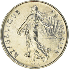 Moeda, França, Semeuse, 5 Francs, 1980, Paris, MS(65-70), Cobre-Níquel