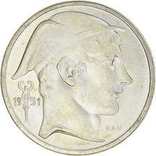 Coin, Belgium, 50 Francs, 50 Frank, 1951, AU(55-58), Silver, KM:137