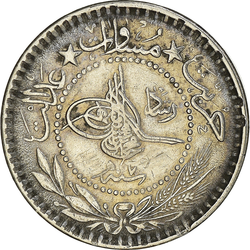 Moneta, Turchia, Muhammad V, 10 Para, 1915/AH 1327, Qustantiniyah, BB+, Nichel