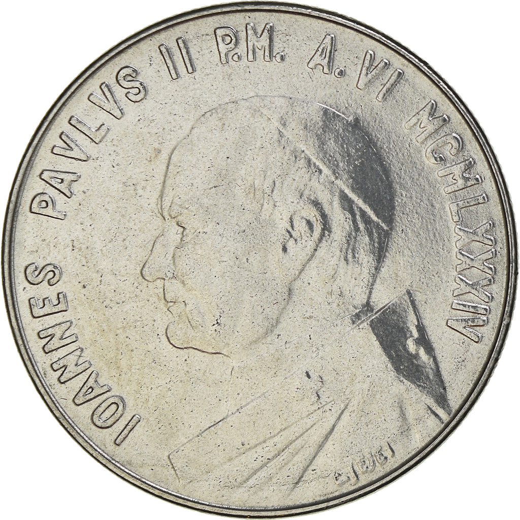 Moneta, CITTÀ DEL VATICANO, John Paul II, 100 Lire, 1984, Roma, FDC, Acciaio