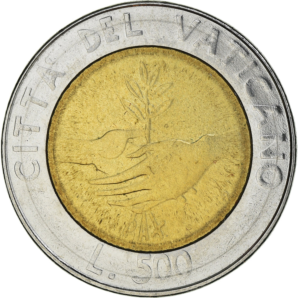 Coin, VATICAN CITY, John Paul II, 500 Lire, 1984, Roma, MS(65-70), Bi-Metallic
