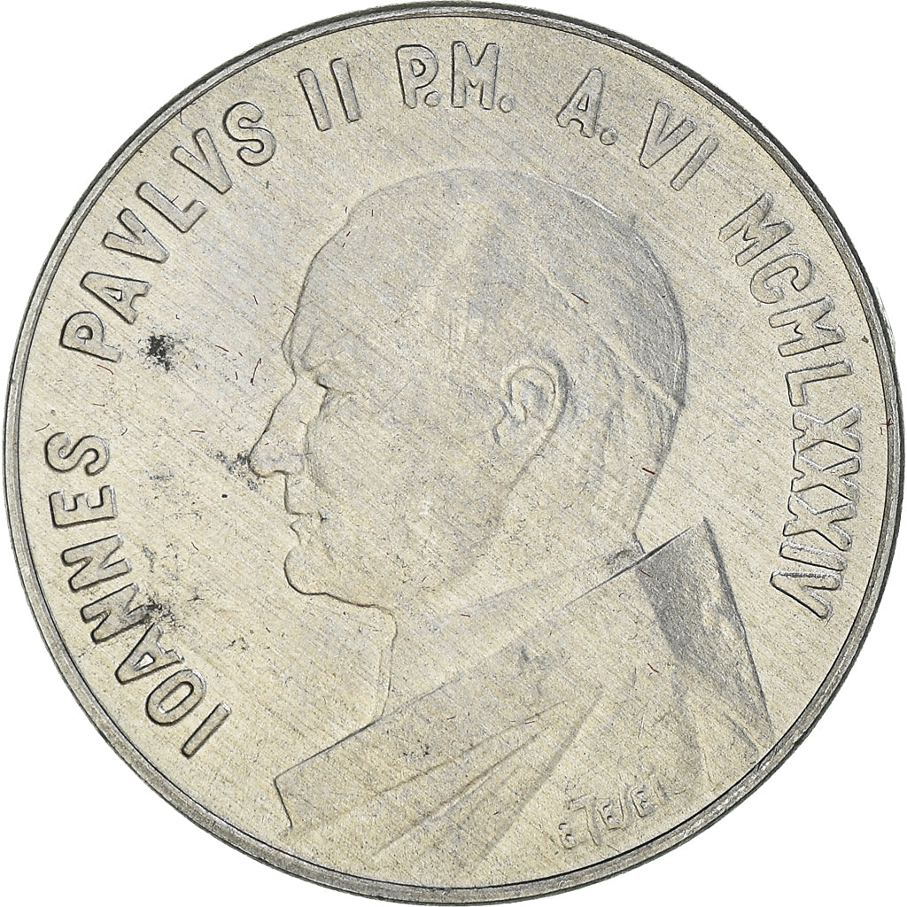 Coin, VATICAN CITY, John Paul II, 10 Lire, 1984, Rome, MS(65-70), Aluminum
