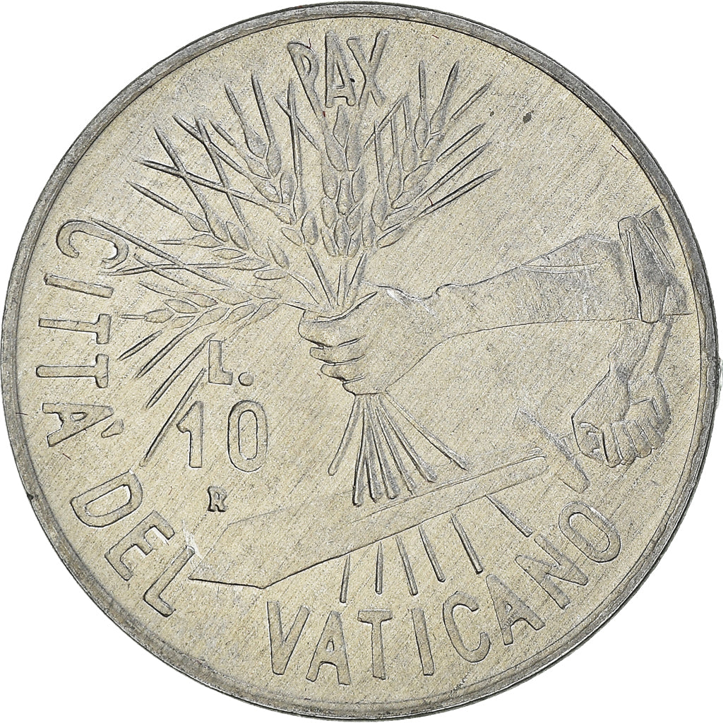 Coin, VATICAN CITY, John Paul II, 10 Lire, 1984, Rome, MS(65-70), Aluminum
