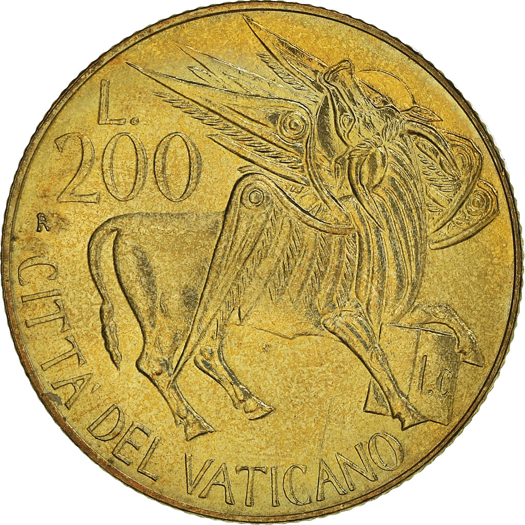 Coin, VATICAN CITY, John Paul II, 200 Lire, 1985, Roma, MS(65-70)