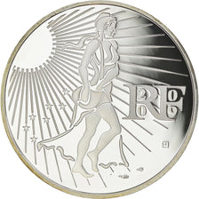 Francja, Semeuse, 15 Euro, 2009, Paris, Proof / BE, MS(65-70), Srebro, KM:1535